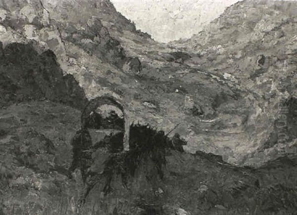 Planwagen Im Gebirge Oil Painting by Evert Pieters