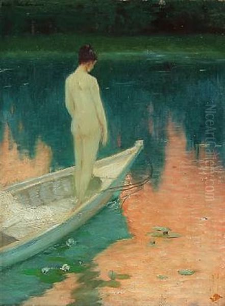 Sommer Abend Oil Painting by Max Ernst Pietschmann