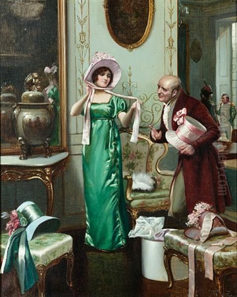 The New Bonnet Oil Painting by Harold Piffard