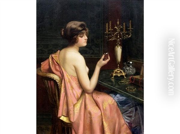 Her Treasure Oil Painting by Harold Piffard