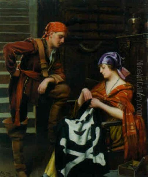 The Jolly Roger Oil Painting by Harold Piffard