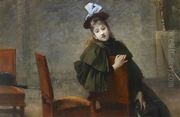 Im Wartezimmer Oil Painting by Elimar Ulrich Bruno Piglhein