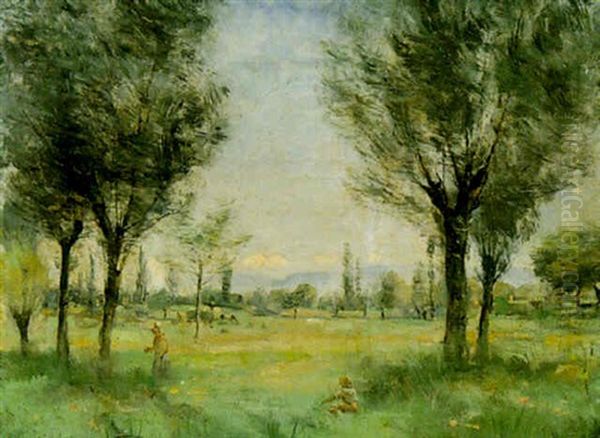 Sommerlandschaft Oil Painting by Pierre Pignolat