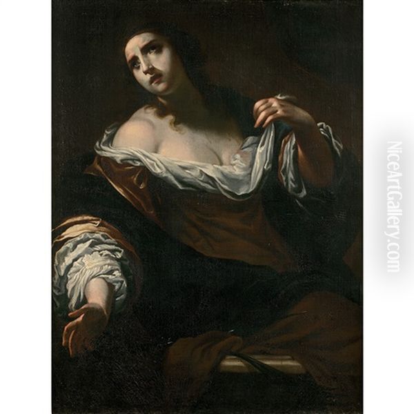 Sainte Cecile () Oil Painting by Simone Pignoni