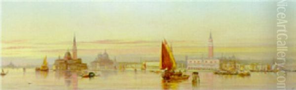 The Venetian Lagoon Oil Painting by Henry Pilleau
