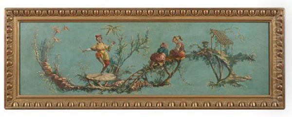 Chinoiseries Oil Painting by Jean-Baptiste Pillement