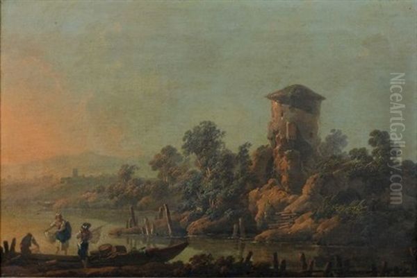Paysage Oil Painting by Jean-Baptiste Pillement