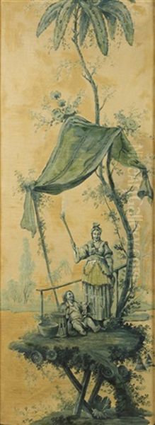 Chinoiserie Oil Painting by Jean-Baptiste Pillement