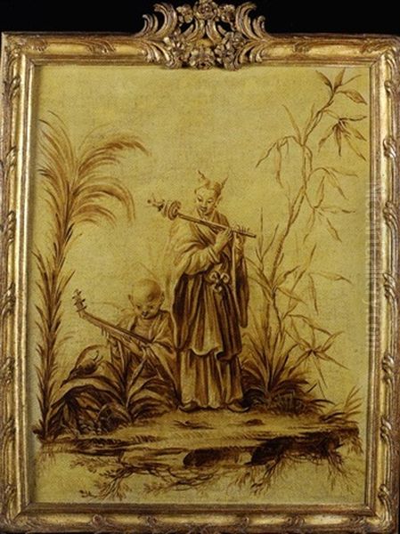 Chinoiserie Oil Painting by Jean-Baptiste Pillement