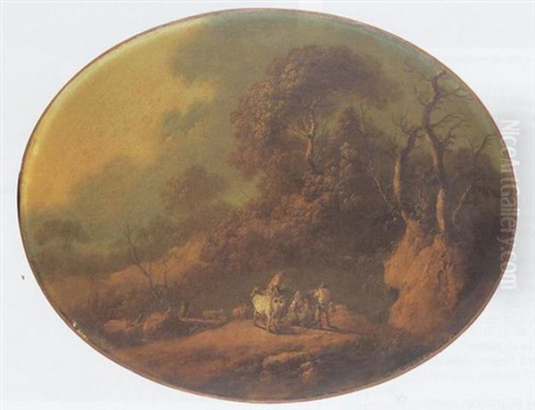 Le Repos Des Bergers Oil Painting by Jean-Baptiste Pillement