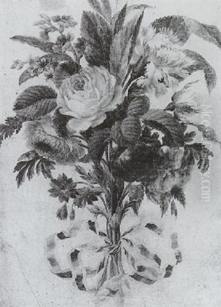 Roses Oil Painting by Jean-Baptiste Pillement