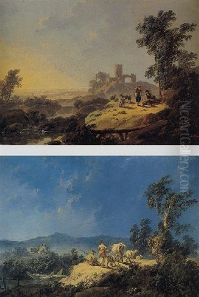 Le Matin Oil Painting by Jean-Baptiste Pillement