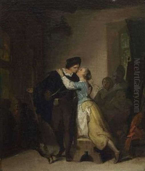 Der Abschied Oil Painting by Carl Theodor Von Piloty