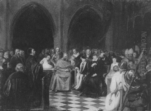 Ohne Titel Oil Painting by Carl Theodor Von Piloty