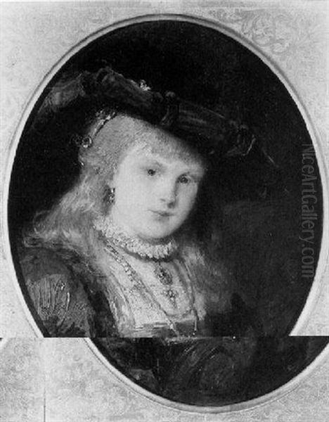 Das Ritterfraulein Oil Painting by Carl Theodor Von Piloty