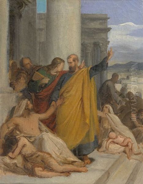 Miracle De Saint-pierre Oil Painting by Isidore Alexandre Augustin Pils