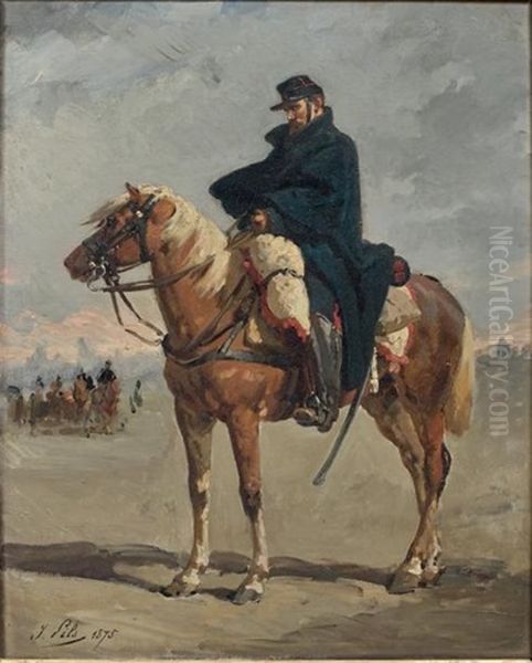 Cavalier En Tenue De Route Oil Painting by Isidore Alexandre Augustin Pils