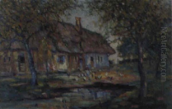 La Ferme Oil Painting by Robert Antoine Pinchon