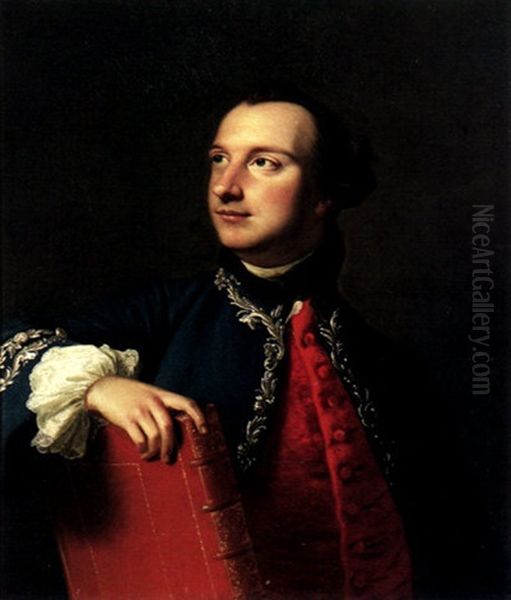 A Portrait Of A Gentleman With A Book Oil Painting by Robert Edge Pine