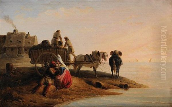 Pause Galante Oil Painting by Edouard Pingret