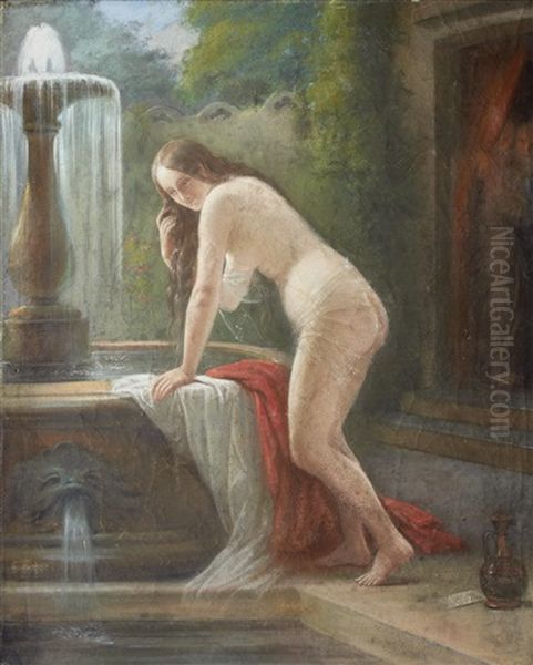 Susannah And The Elders Oil Painting by Edouard Pingret