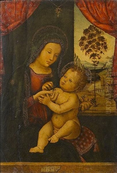 The Madonna And Child Oil Painting by Bernardino di Betto (Pinturicchio)