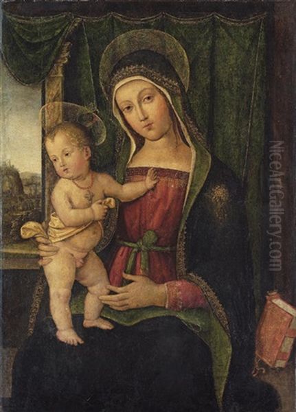 The Madonna And Child Oil Painting by Bernardino di Betto (Pinturicchio)