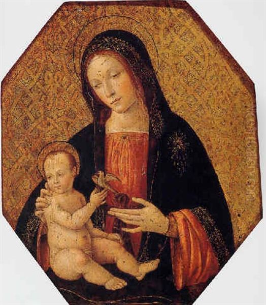 Madonna And Child Oil Painting by Bernardino di Betto (Pinturicchio)