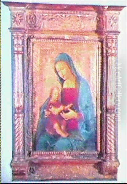 Madonna Col Bambino Oil Painting by Bernardino di Betto (Pinturicchio)
