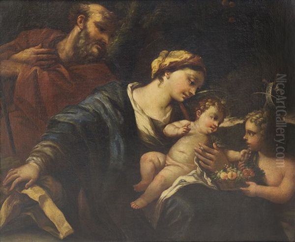 Riposo Durante La Fuga In Egitto Oil Painting by Domenico Piola