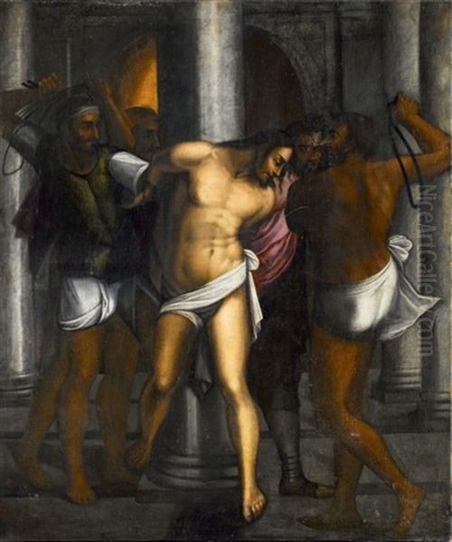 La Flagellation Du Christ Oil Painting by Sebastiano Del Piombo