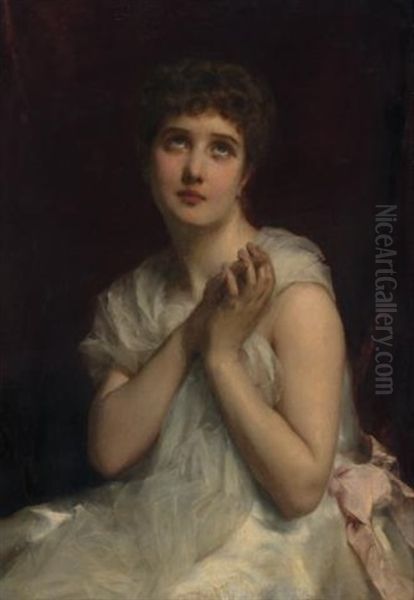 Reverie Oil Painting by Etienne Adolphe Piot