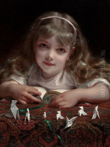 Origami Dreams Oil Painting by Etienne Adolphe Piot