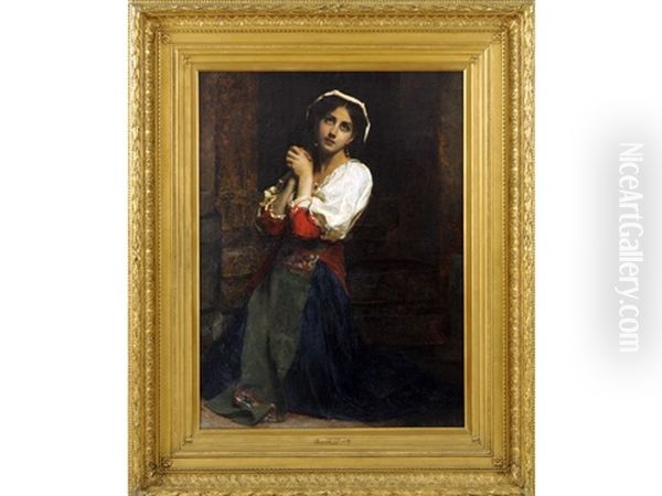 L'aveu Oil Painting by Etienne Adolphe Piot