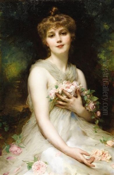 Jeune Femme Oil Painting by Etienne Adolphe Piot