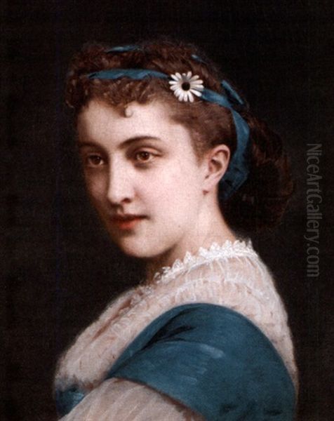 Young Beauty Oil Painting by Etienne Adolphe Piot