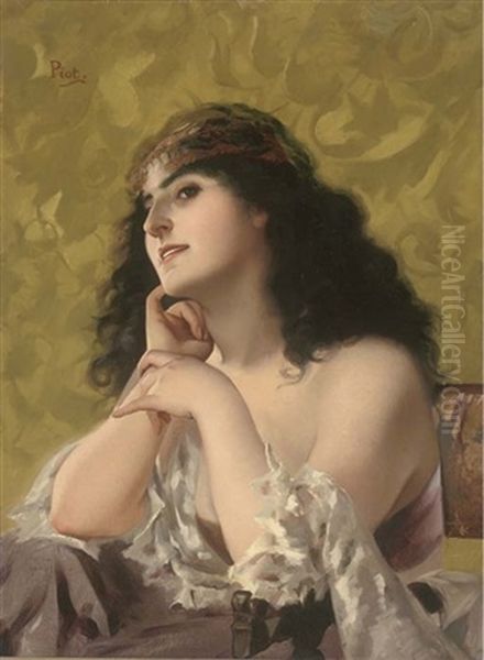 Odalisque Oil Painting by Etienne Adolphe Piot