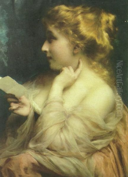 Contemplation Oil Painting by Etienne Adolphe Piot