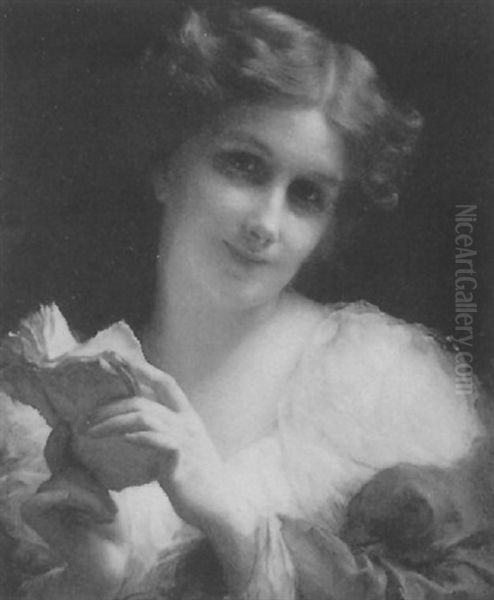 Beauty And The Book Oil Painting by Etienne Adolphe Piot