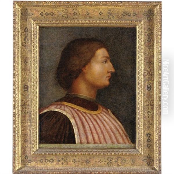 Ritratto Di Gentiluomo Di Profilo Oil Painting by Antonio Pisano (Pisanello)
