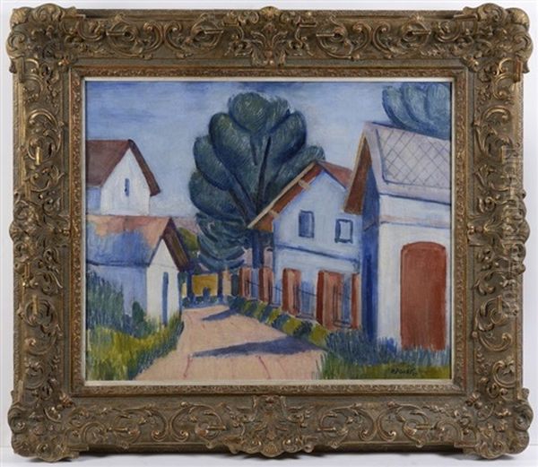 From Deutsch Rybna Oil Painting by Bedrich Piskac