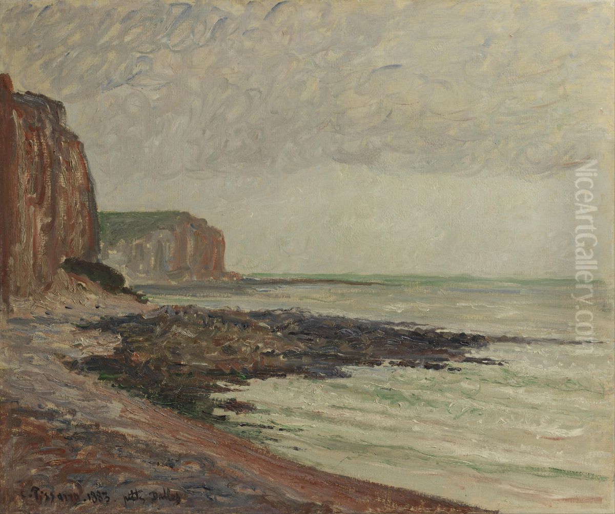Falaises Aux Petites-dalles Oil Painting by Camille Pissarro