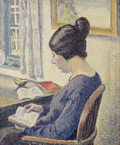 Portrait Of Miss Chivers Oil Painting by Lucien Pissarro