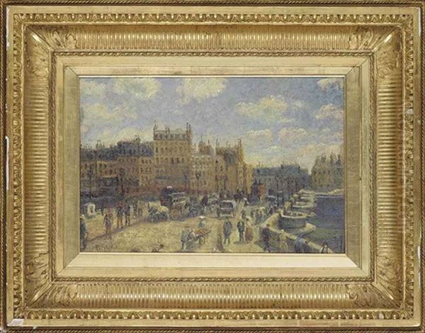 Le Pont Neuf Oil Painting by Lucien Pissarro