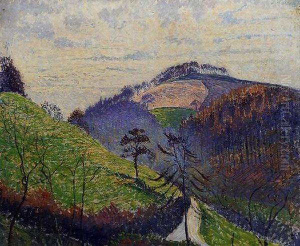 Blackpool Vale Oil Painting by Lucien Pissarro