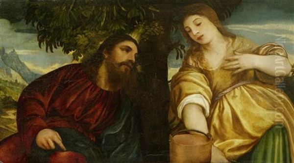 Jesus Und Die Samariterin Oil Painting by Bonifazio Veronese