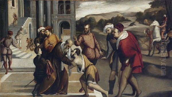 Die Ruckkehr Des Verlorenen Sohnes Oil Painting by Bonifazio Veronese