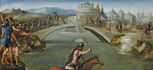 Orazio Coclite Oil Painting by Bonifazio Veronese