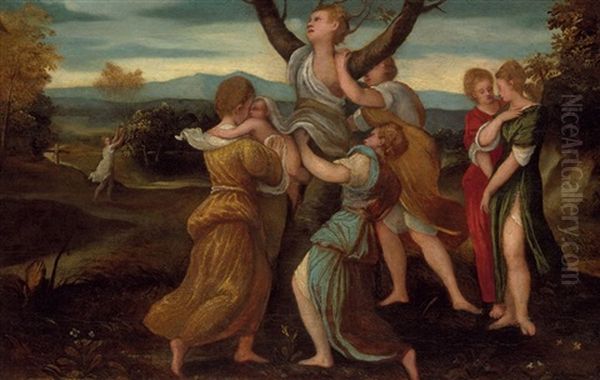 The Birth Of Adonis Oil Painting by Bonifazio Veronese