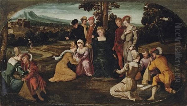 The Finding Of Moses Oil Painting by Bonifazio Veronese